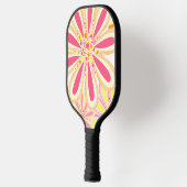 Geel en Roze Floral Pickleball Paddle (Links)