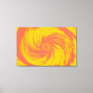 geel en roze gloed Abstract design Canvas Afdruk