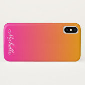 Geel en roze gradiënt ombre Case-Mate iPhone case (Achterkant (horizontaal))
