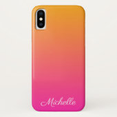 Geel en roze gradiënt ombre Case-Mate iPhone case (Achterkant)