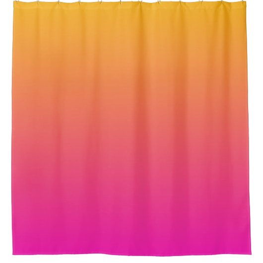 Geel en roze gradiënt ombre douchegordijn (Voorkant)