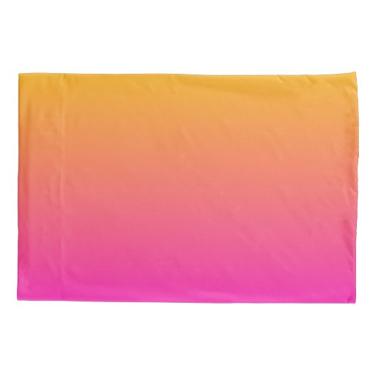 Geel en roze gradiënt ombre kussensloop (Achterkant)