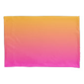 Geel en roze gradiënt ombre kussensloop (Voorkant)