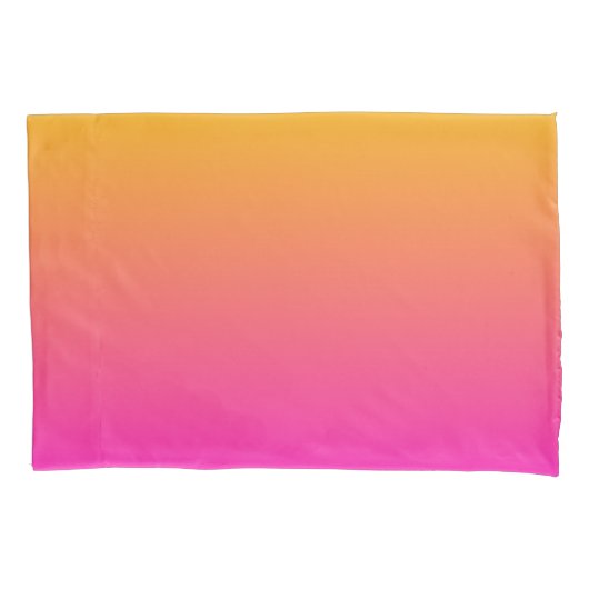 Geel en roze gradiënt ombre kussensloop (Voorkant)
