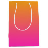 Geel en roze gradiënt ombre medium cadeauzakje (Voorkant)