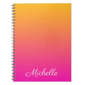 Geel en roze gradiënt ombre notitieboek (Voorkant)