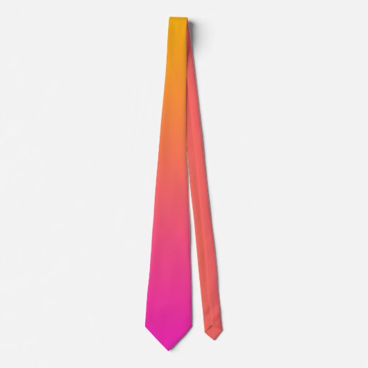 Geel en roze gradiënt ombre stropdas (Voorkant)