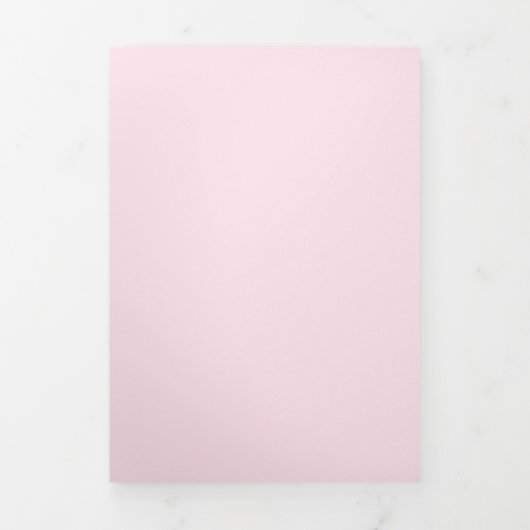 Geel en roze kleurstof drieluik uitnodiging (Cover)