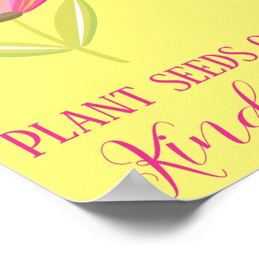 Geel en Roze zaad van Kindness Poster (Hoek)