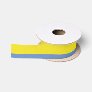 Geel en Sky Blue Ribbon Lint