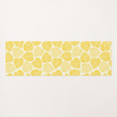 Geel en Taupe Leaf Natural Trendy Monogram Yogamat (Achterkant (horizontaal))