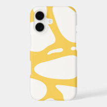 Geel en wit abstract design iphone x hoesje
