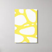 Geel en wit abstract kunst canvas print (Voorkant)