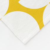 Geel en wit Bauhaus cirkels Fleece Deken (Hoek)