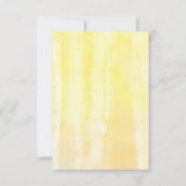 Geel en wit bloem bruiloft RSVP (Achterkant)