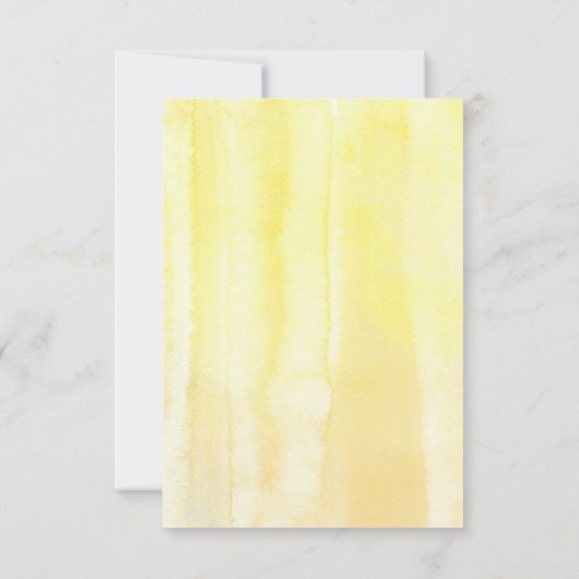 Geel en wit bloem bruiloft RSVP (Achterkant)