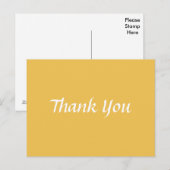 Geel en wit Dank je wel Klassiek Briefkaart (Voorkant / Achterkant)