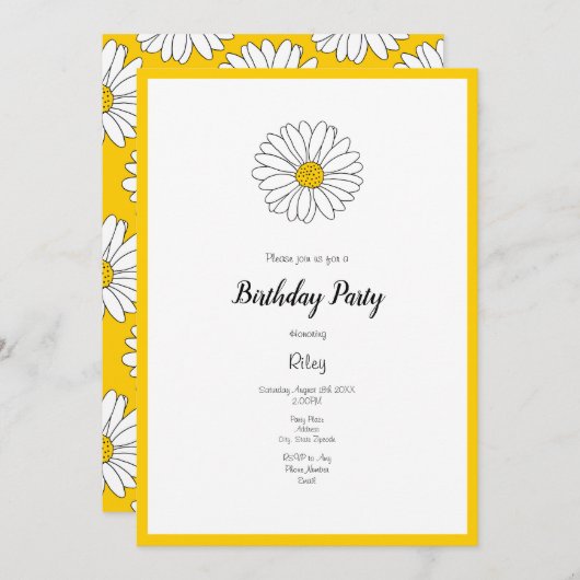 Geel en wit en Patroon 2 Kaart (Voorkant / Achterkant)