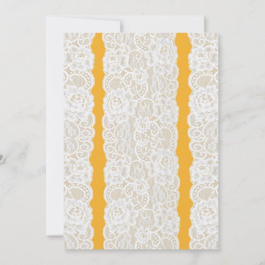 Geel en wit gelaat Elegant VERLOVING Uitnodigingen (Achterkant)