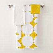 Geel en wit geometrisch Bauhaus Bad Handdoek (Insitu)