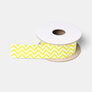 Geel en wit groots Chevron ZigZag Pattern Lint