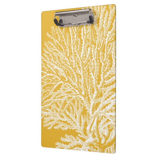 Geel en wit koraal klembord (Links)
