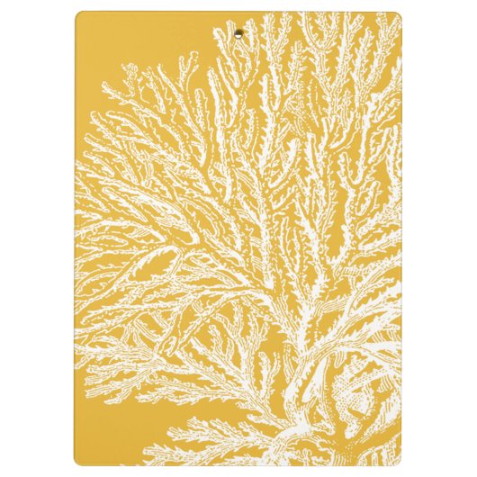 Geel en wit koraal klembord (Achterkant)