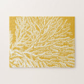 Geel en wit koraal legpuzzel (Horizontaal)