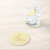 Geel en wit land vlinders bruiloft kartonnen onderzetters (Insitu)