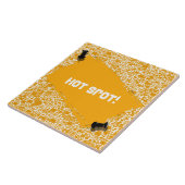 Geel en wit mini-teelontwerp tegeltje (Zijkant)