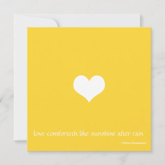 Geel en wit minimalistisch sparen de Kaart van de 