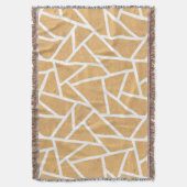 Geel en wit mozaïekpatroon deken (Voorkant Verticaal)