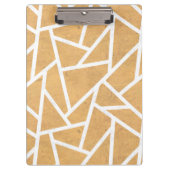 Geel en wit mozaïekpatroon klembord (Voorkant)