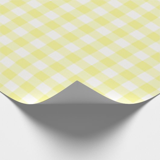 Geel en wit papier voor het oppakken van gingham (Hoek)