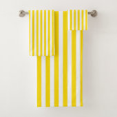 Geel en wit patroon met deklaag bad handdoek (Insitu)