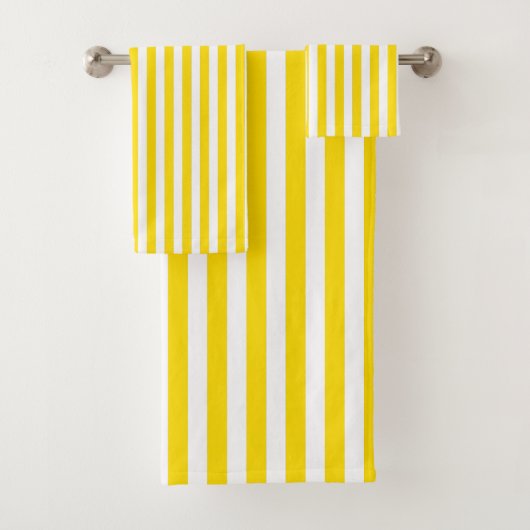 Geel en wit patroon met deklaag bad handdoek (Insitu)