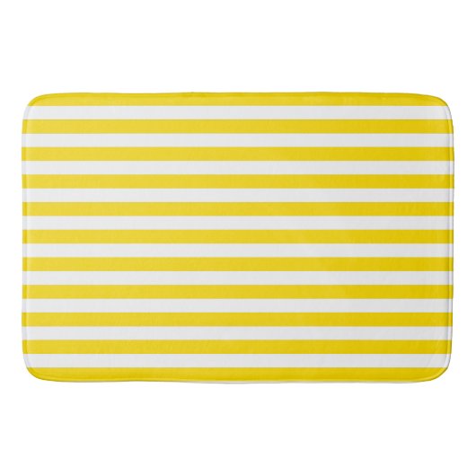 Geel en wit patroon met deklaag badmat (Voorkant)