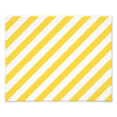 Geel en wit patroon met strepen foto afdruk (Voorkant)