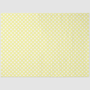 Geel en wit pokdot papier