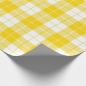 Geel en wit speldenpatroon |Groot | Cadeaupapier (Hoek)