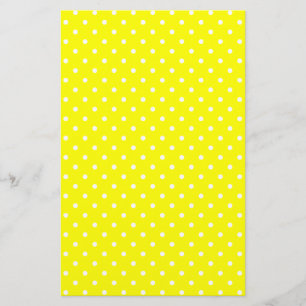 Geel en wit stippenpatroon briefpapier