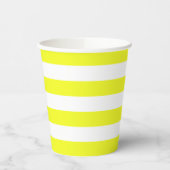 Geel en Wit Streep Papieren beker (Links)
