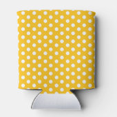 Geel en wit stuifje gepersonaliseerd blikjeskoeler (Achterkant)