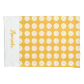 Geel en wit Volleybalpatroon Kussensloop (Voorkant)