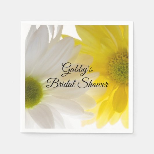 Geel en wit Vrijgezellenfeest Servetten (Voorkant)