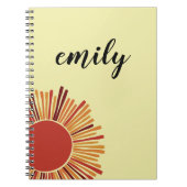 Geel en Wit Whimsical Daisy met Douane Notitieboek (Voorkant)