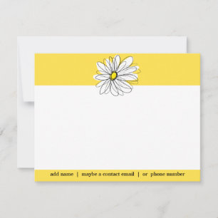Geel en wit Whimsical Daisy Social Bedankt