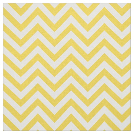 Geel en wit Zigzag Stripes Chevron Pattern Stof (Swatch)