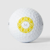 Geel en wit zonnebloempatroon golfballen (Voorkant)