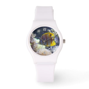 geel en wit zout horloge